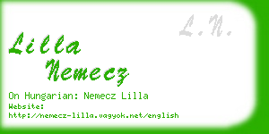 lilla nemecz business card